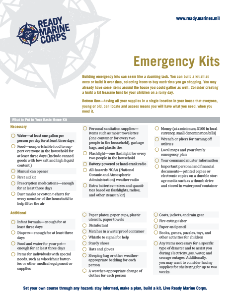 Emergency Kit Factsheet