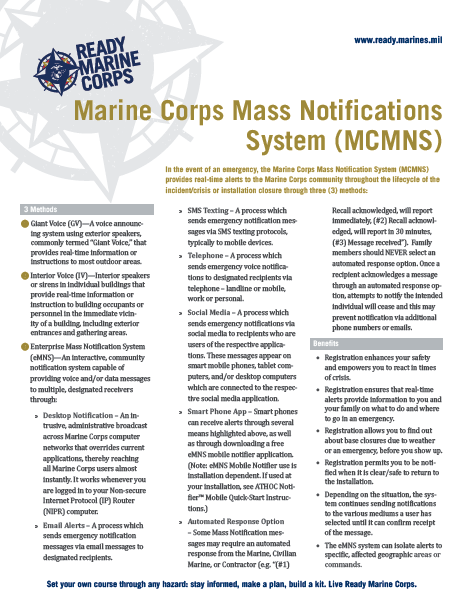 MCMNS Fact Sheets